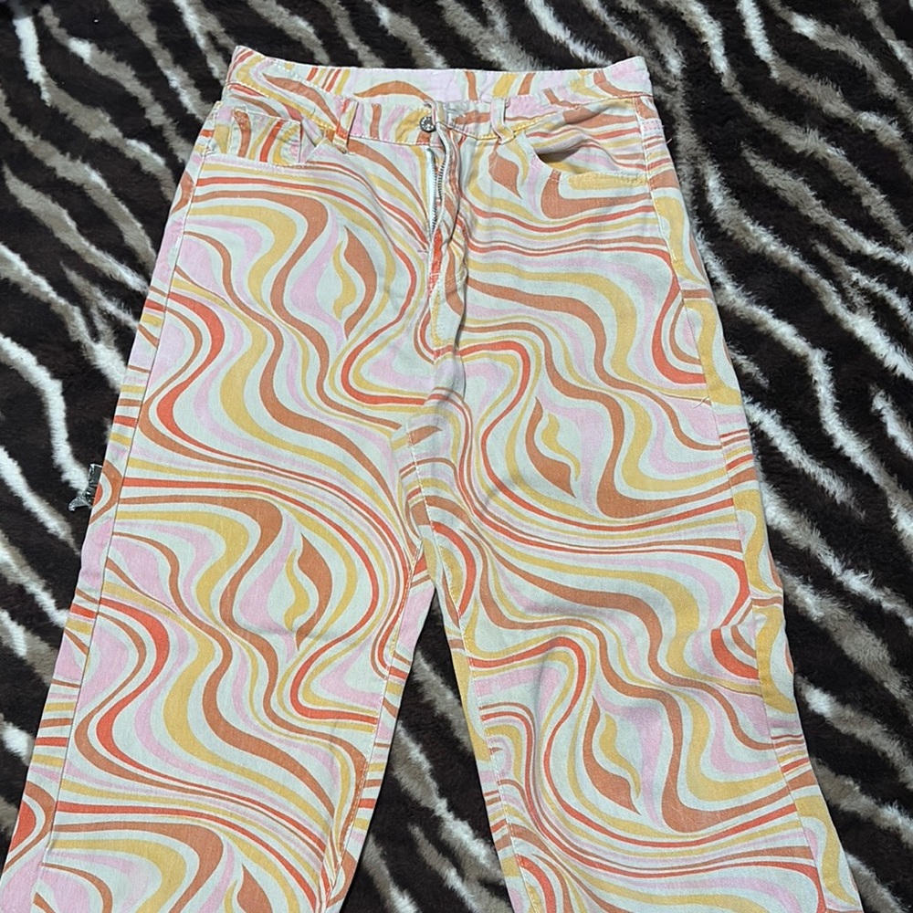 SHEIN Multicolor Swirl Pattern Pants